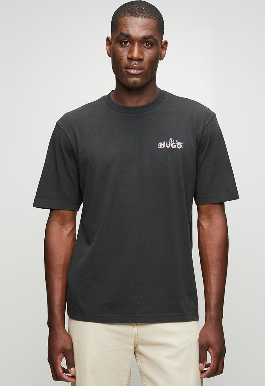 HUGO - Noxwash back print - Black