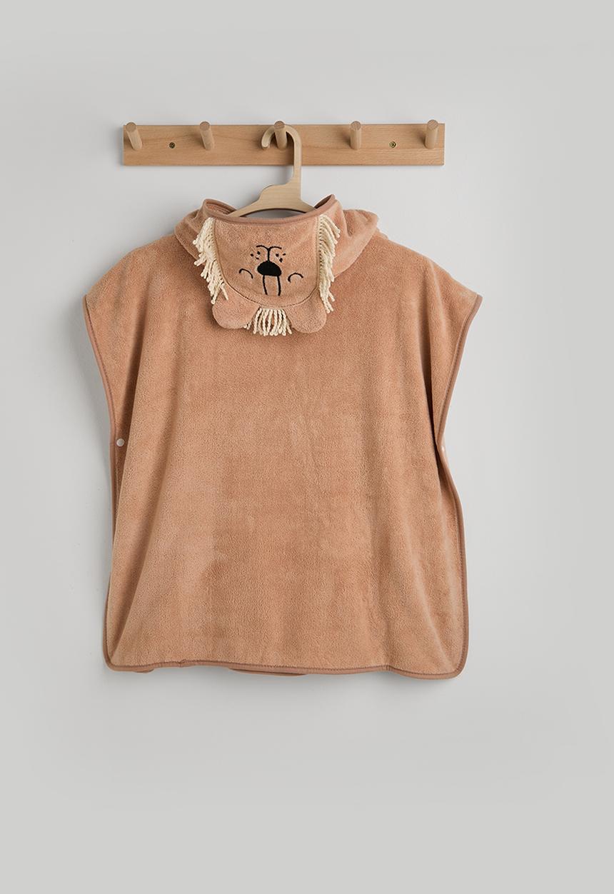 Pop Candy - Lion hooded towel - light brown