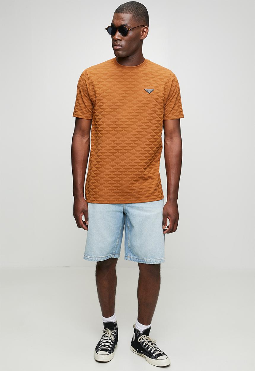 SOVIET - Crew Neck Box Fit Tee - Caramel