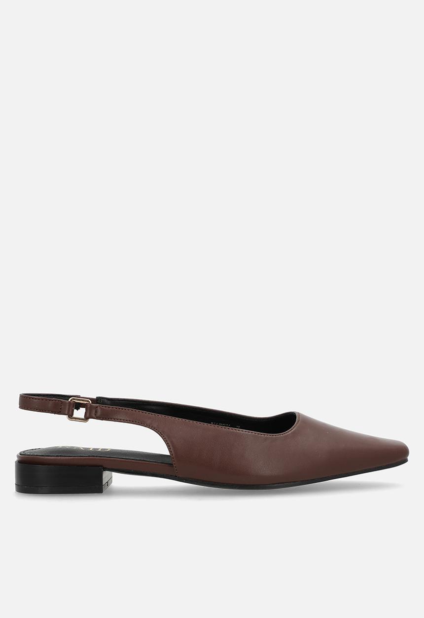 Raid London - Hatty block heel slingback - brown