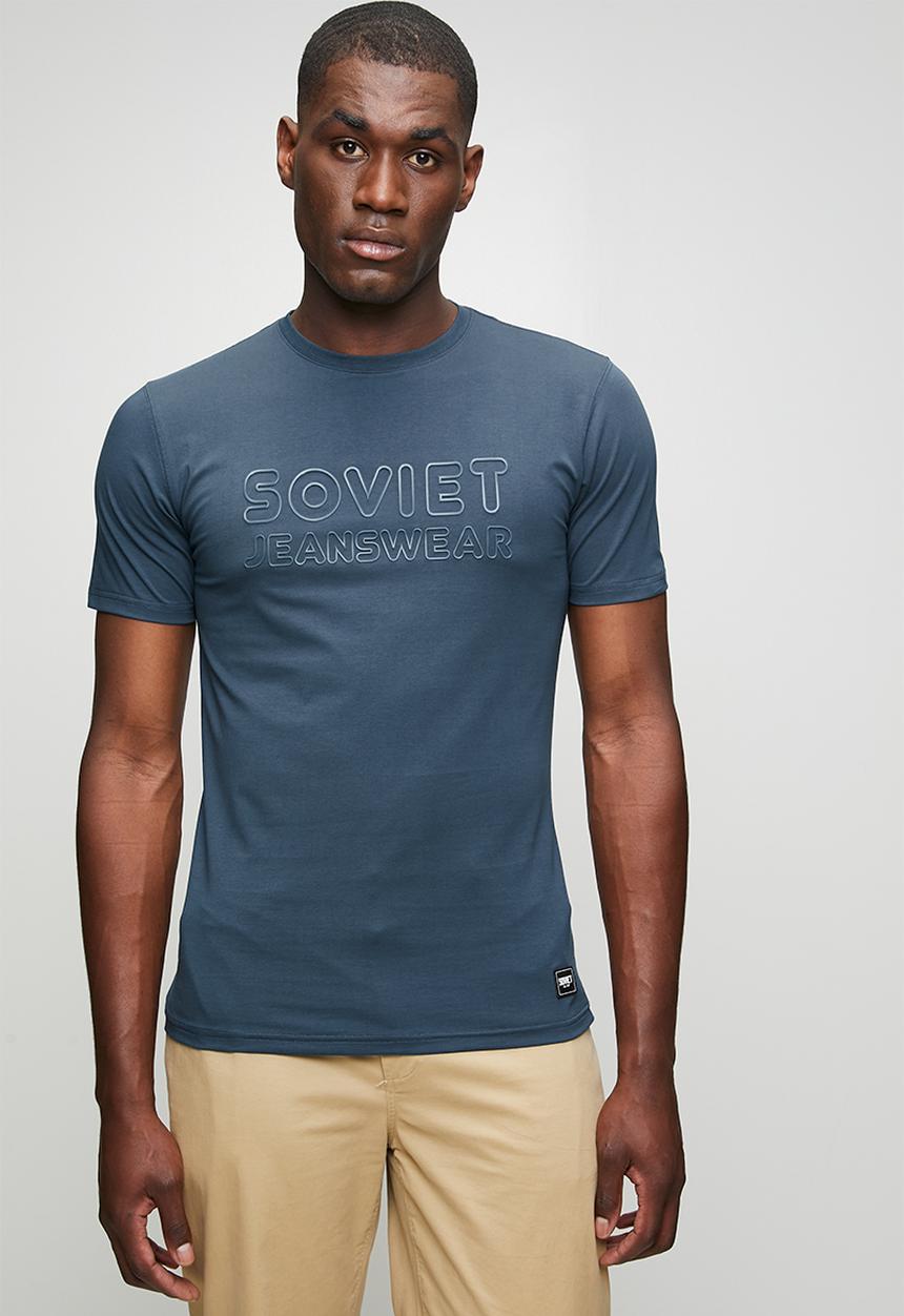 SOVIET - Crew Neck Fashion T-Shirt - Midnight