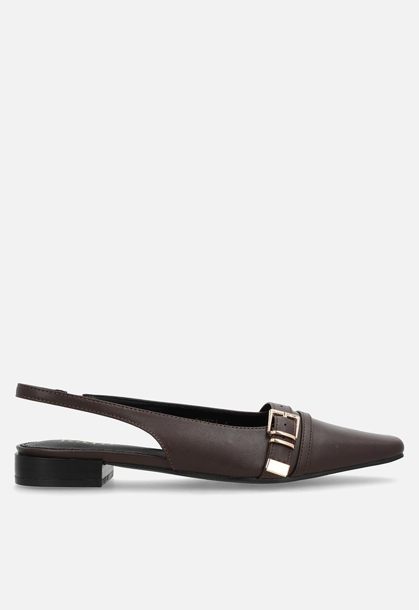 Raid London - Rimaya block heel slingback - brown