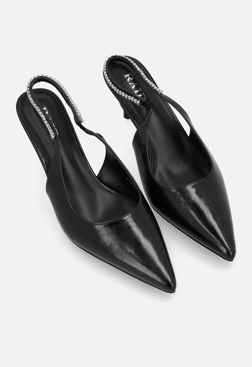 Raid London - Fienna stiletto heel slingback - black