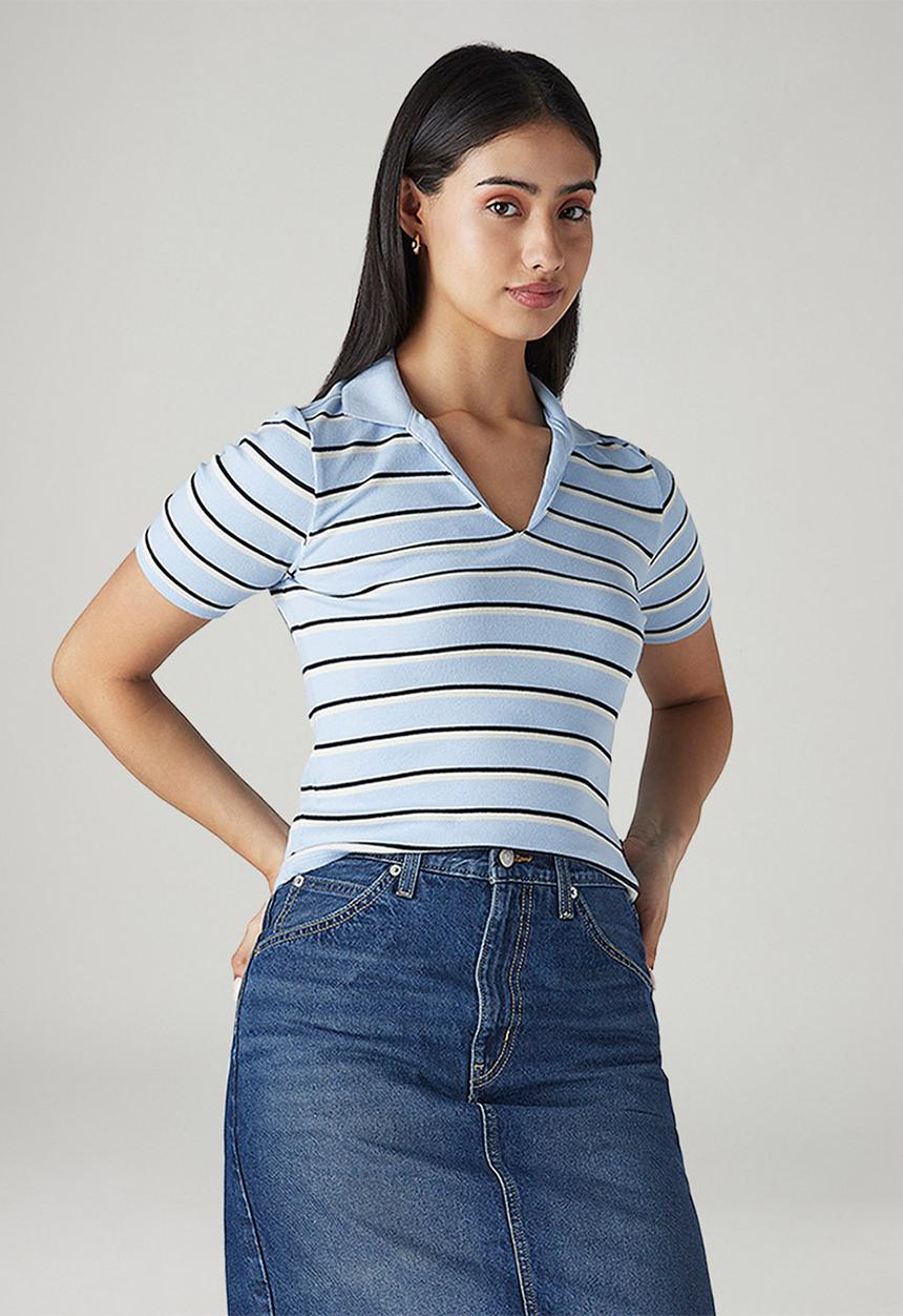 Levi’s® - V-Neck Polo Ribbed - Blue