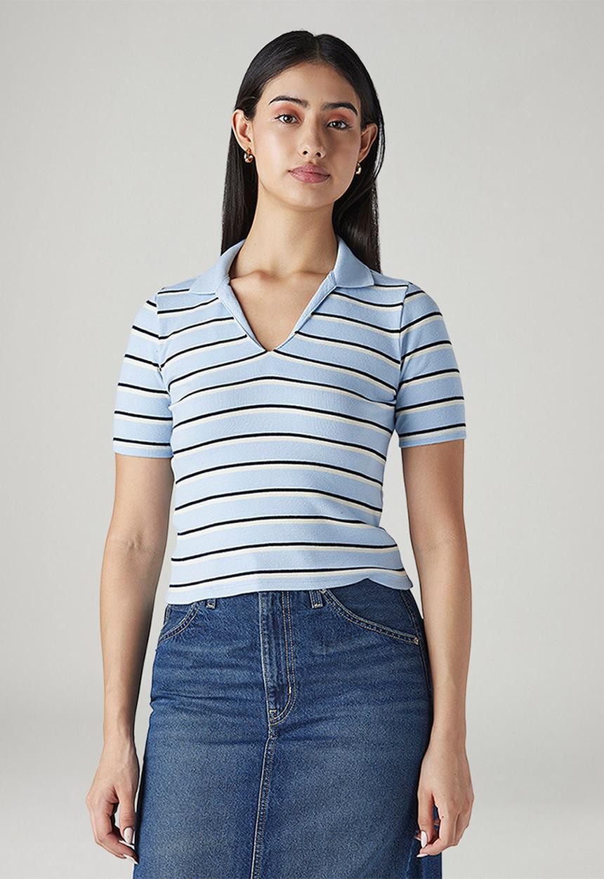 Levi’s® - V-Neck Polo Ribbed - Blue