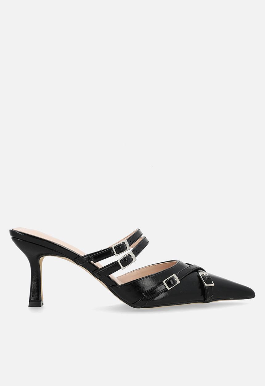 Raid London - Freesia stiletto heel mule - black patent