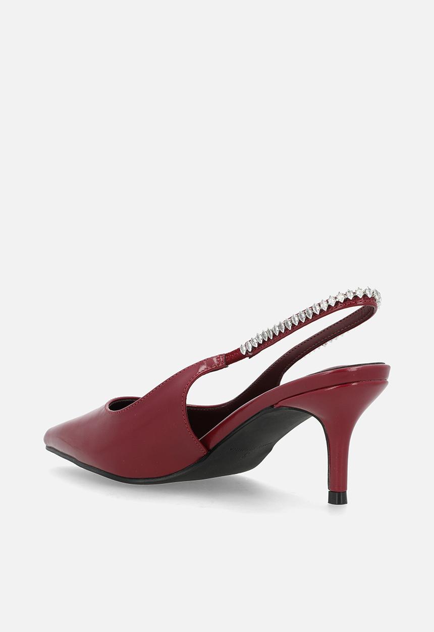 Raid London - Fienna stiletto heel slingback - burgundy