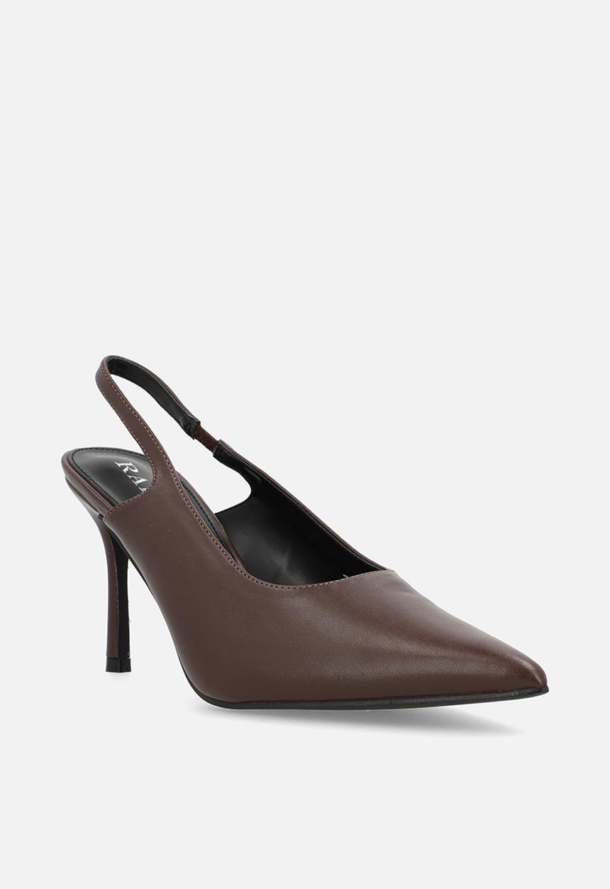 Raid London - Ziva stiletto heel slingback - brown