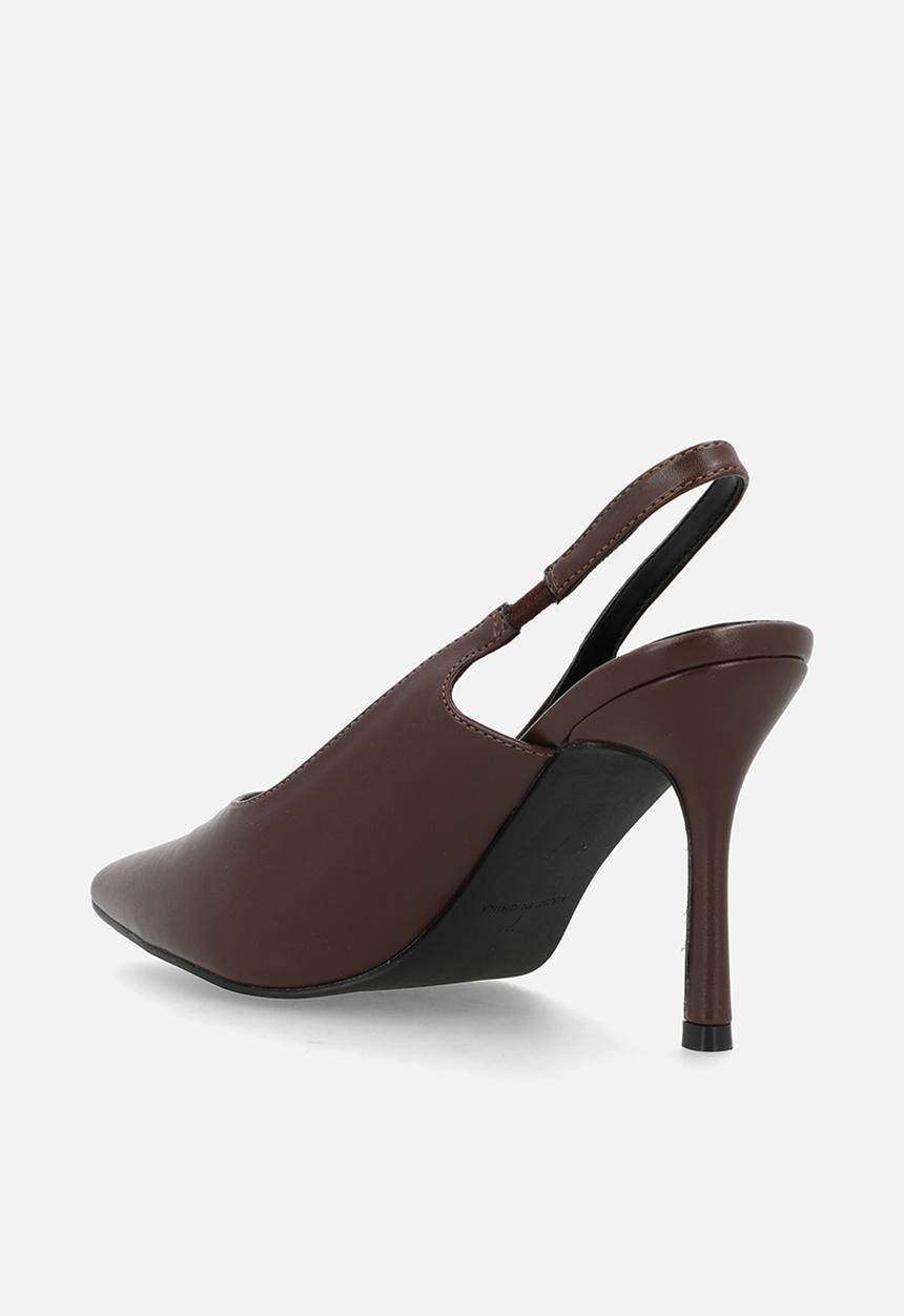 Raid London - Ziva stiletto heel slingback - brown
