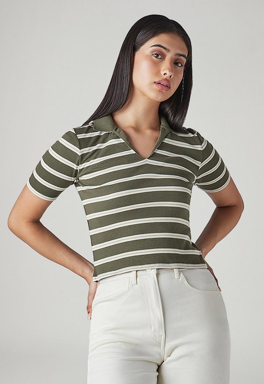 Levi’s® - V-Neck Polo Ribbed - Green