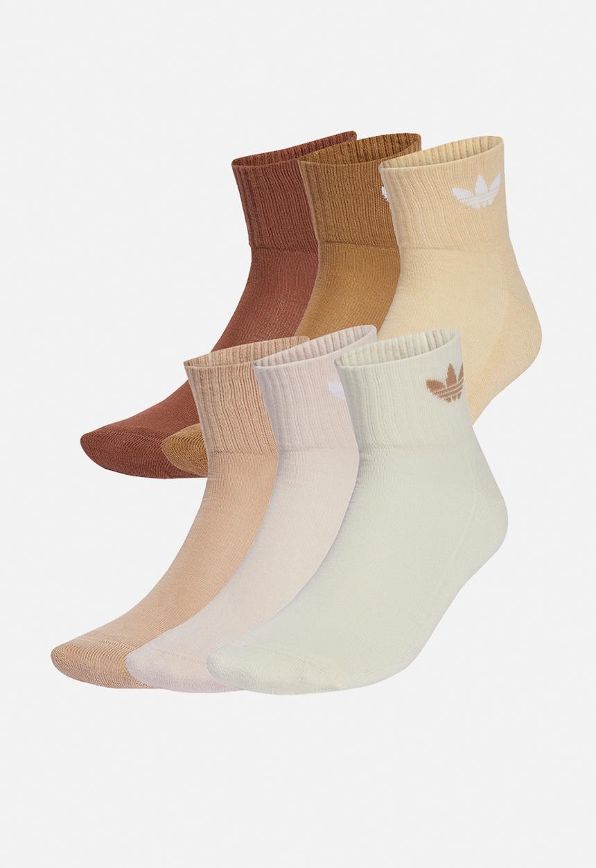 adidas Originals - 1/4 SOCKS 6P - cream white/wonder quartz/sand strata