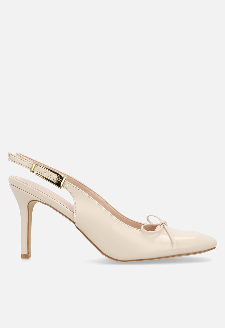 Raid London - Novalie stiletto heel slingback - cream