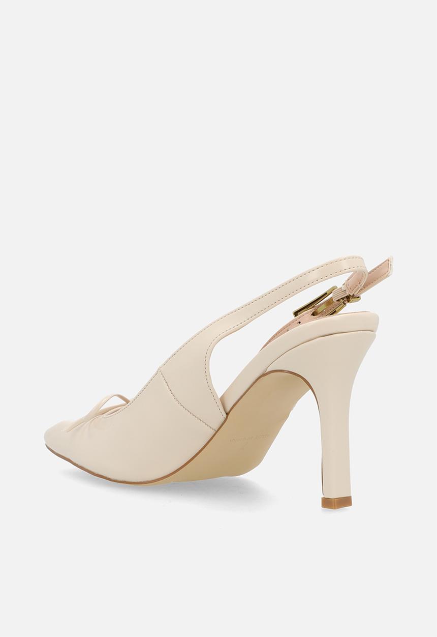 Raid London - Novalie stiletto heel slingback - cream