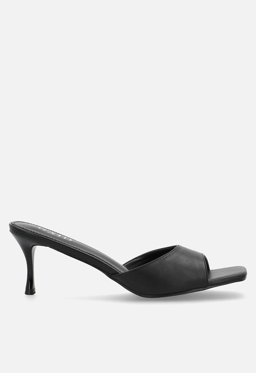 Raid London - Cerese stiletto heel mule - black pu