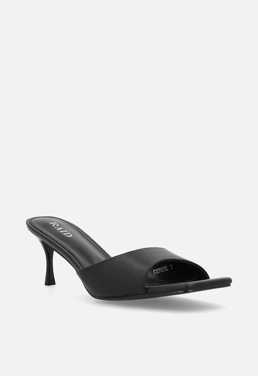 Raid London - Cerese stiletto heel mule - black pu