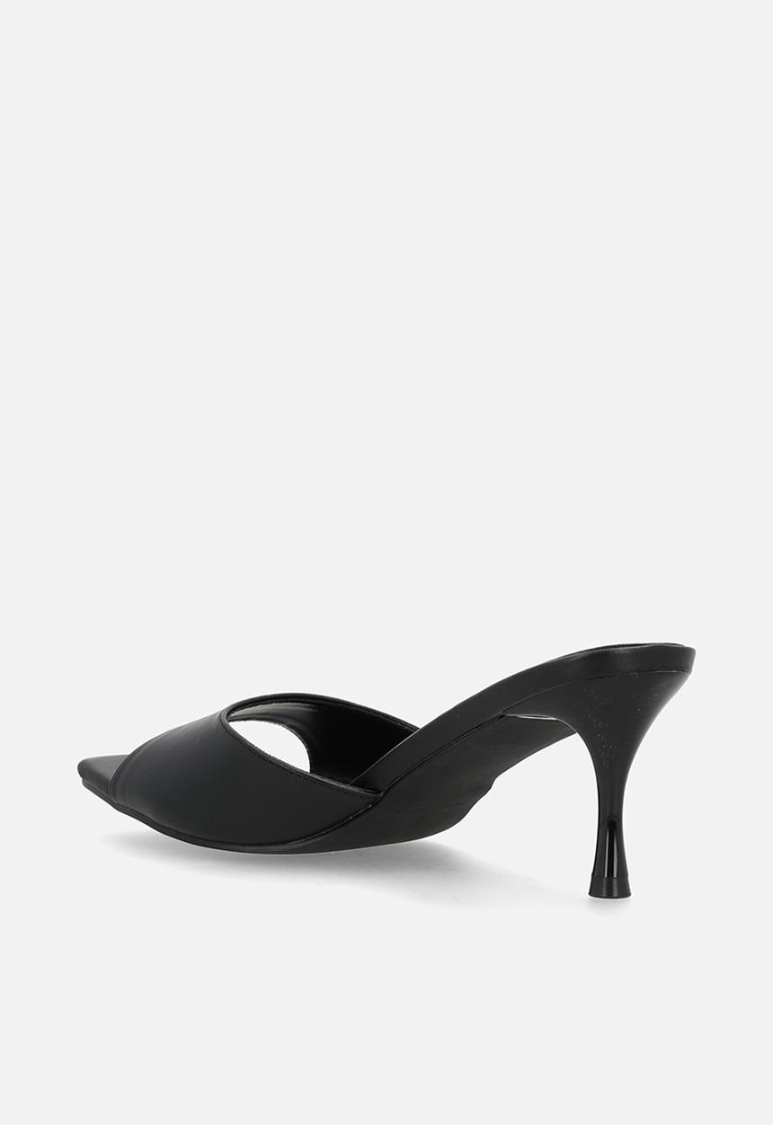 Raid London - Cerese stiletto heel mule - black pu