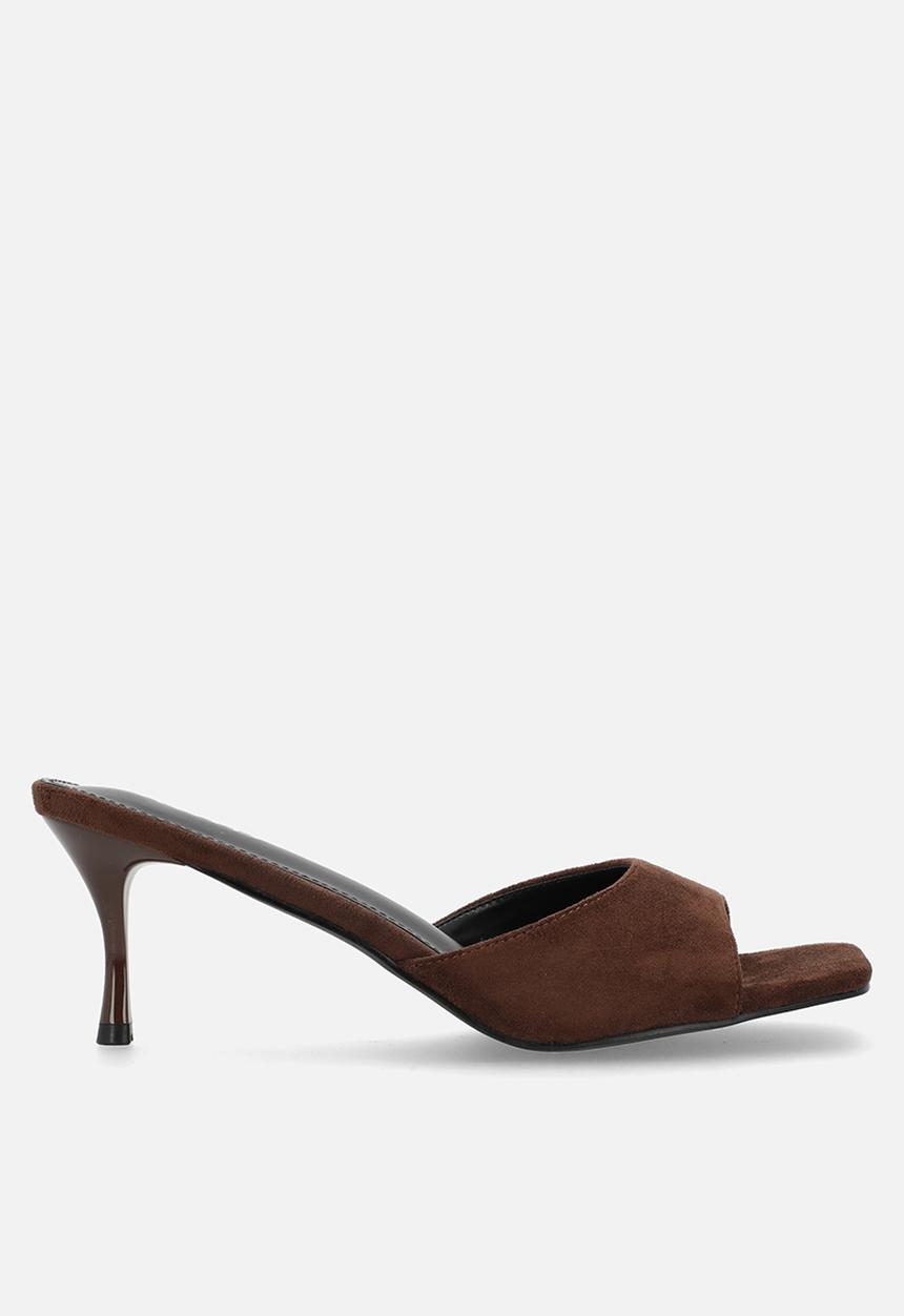 Raid London - Cerese stiletto heel mule - brown suede