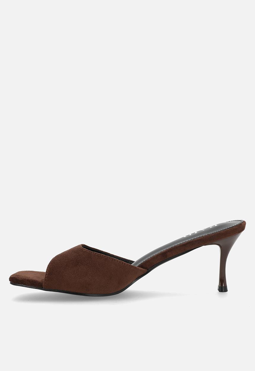 Raid London - Cerese stiletto heel mule - brown suede