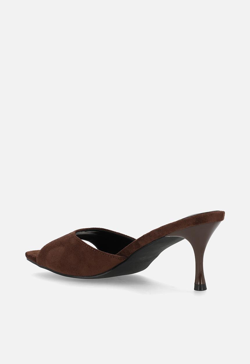Raid London - Cerese stiletto heel mule - brown suede