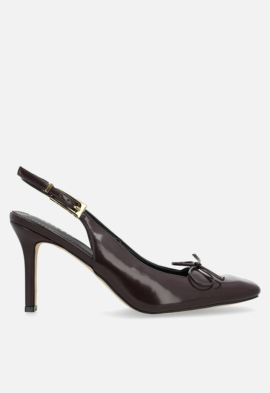 Raid London - Novalie stiletto heel slingback - brown