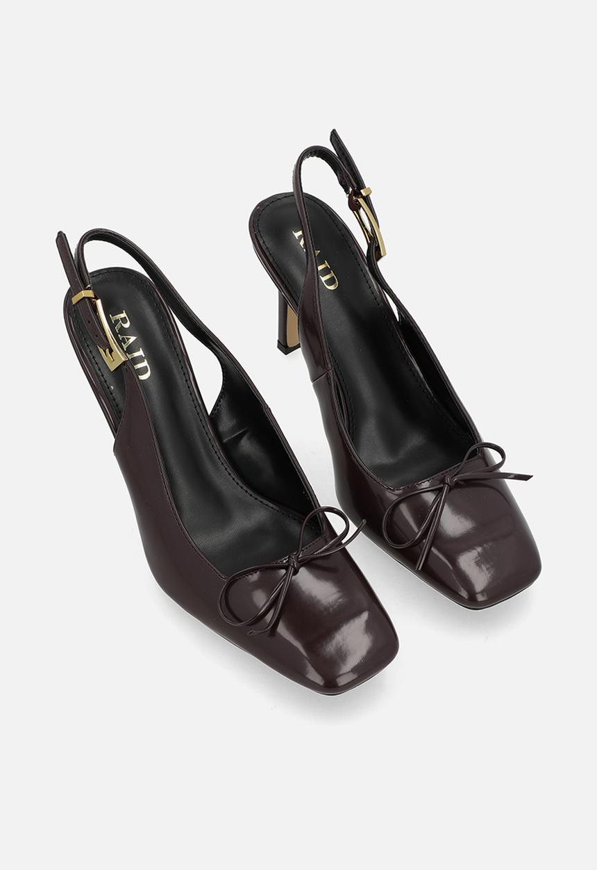 Raid London - Novalie stiletto heel slingback - brown