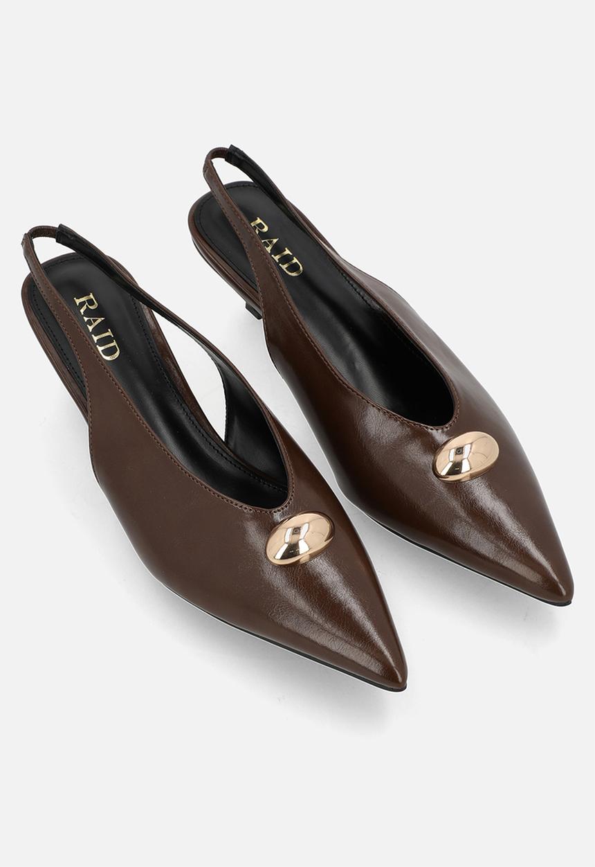 Raid London - Terra slingback heel - brown