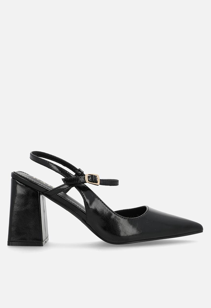 Raid London - Merrill block heel slingback - black