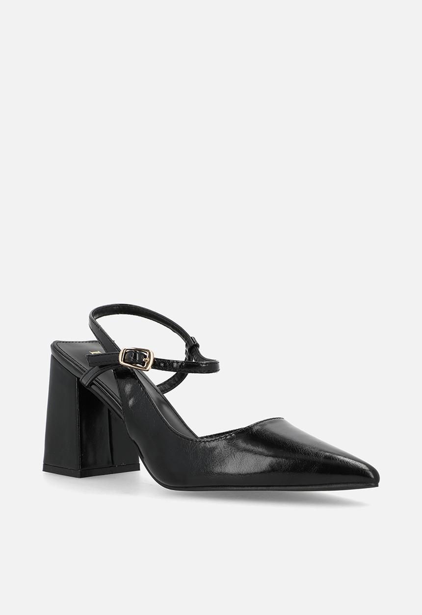 Raid London - Merrill block heel slingback - black