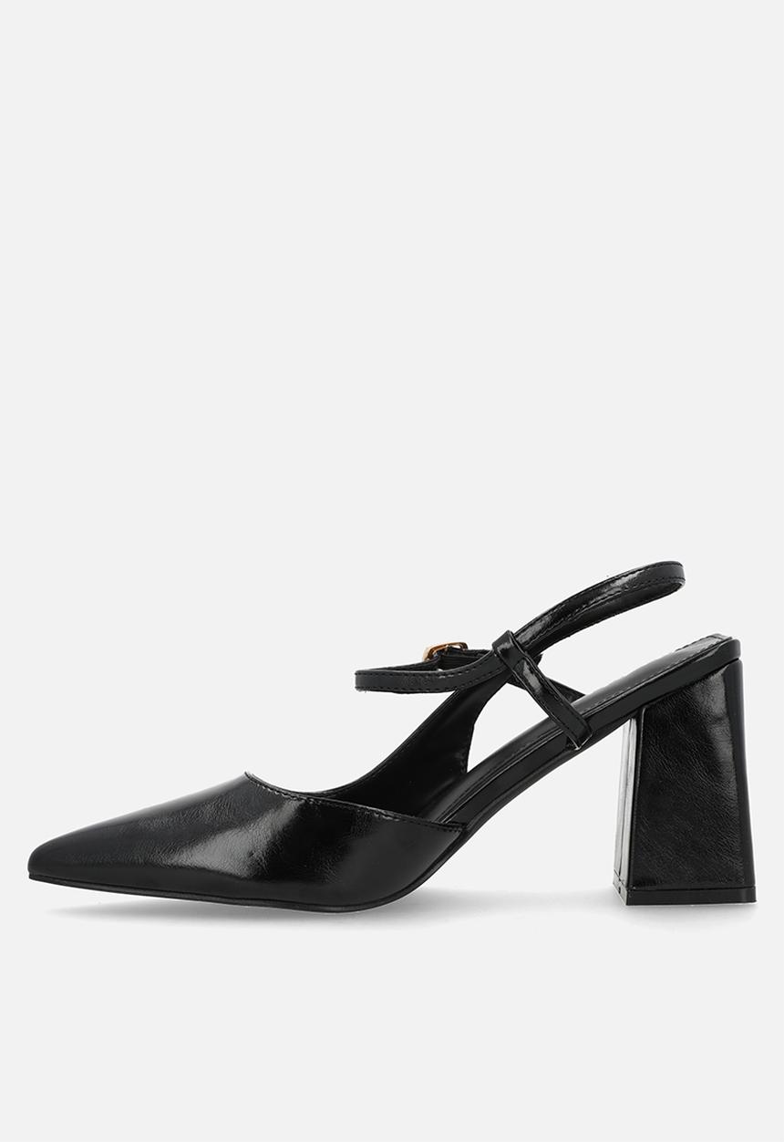 Raid London - Merrill block heel slingback - black