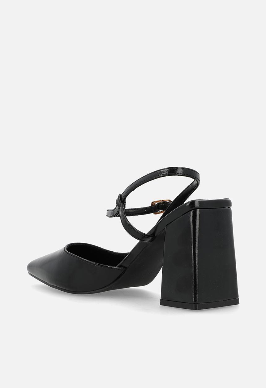 Raid London - Merrill block heel slingback - black