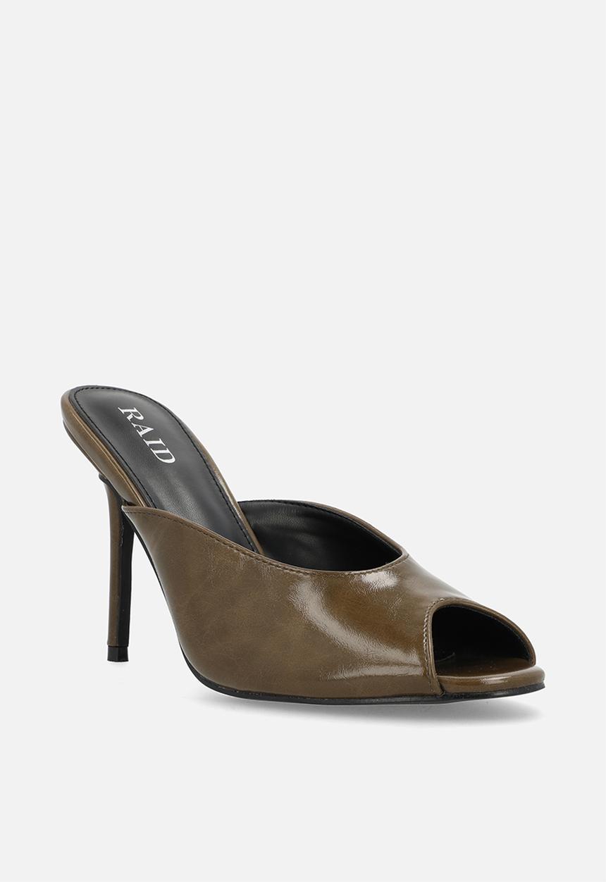 Raid London - Elana stiletto heel mule - brown