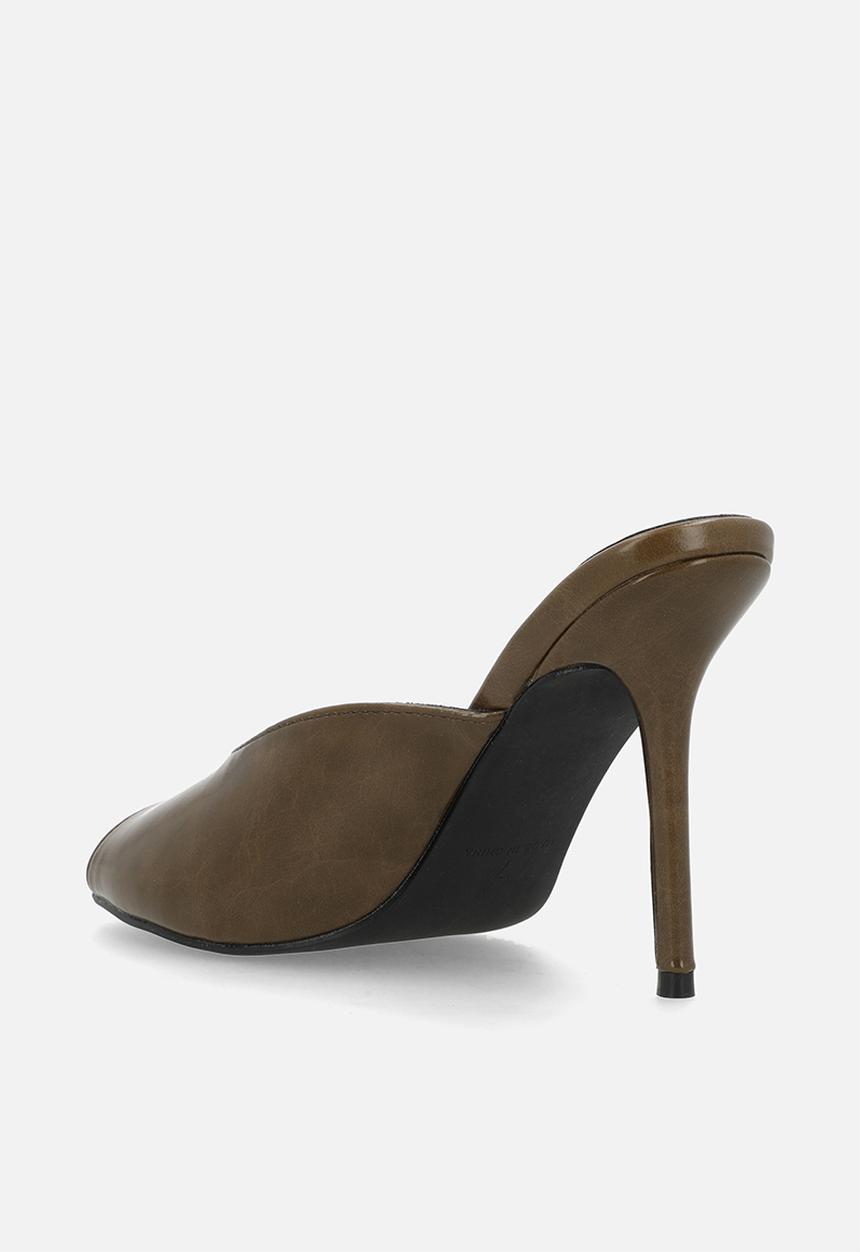Raid London - Elana stiletto heel mule - brown