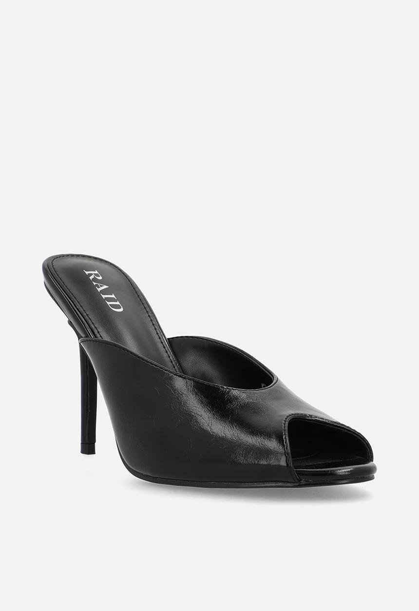 Raid London - Elana stiletto heel mule - black