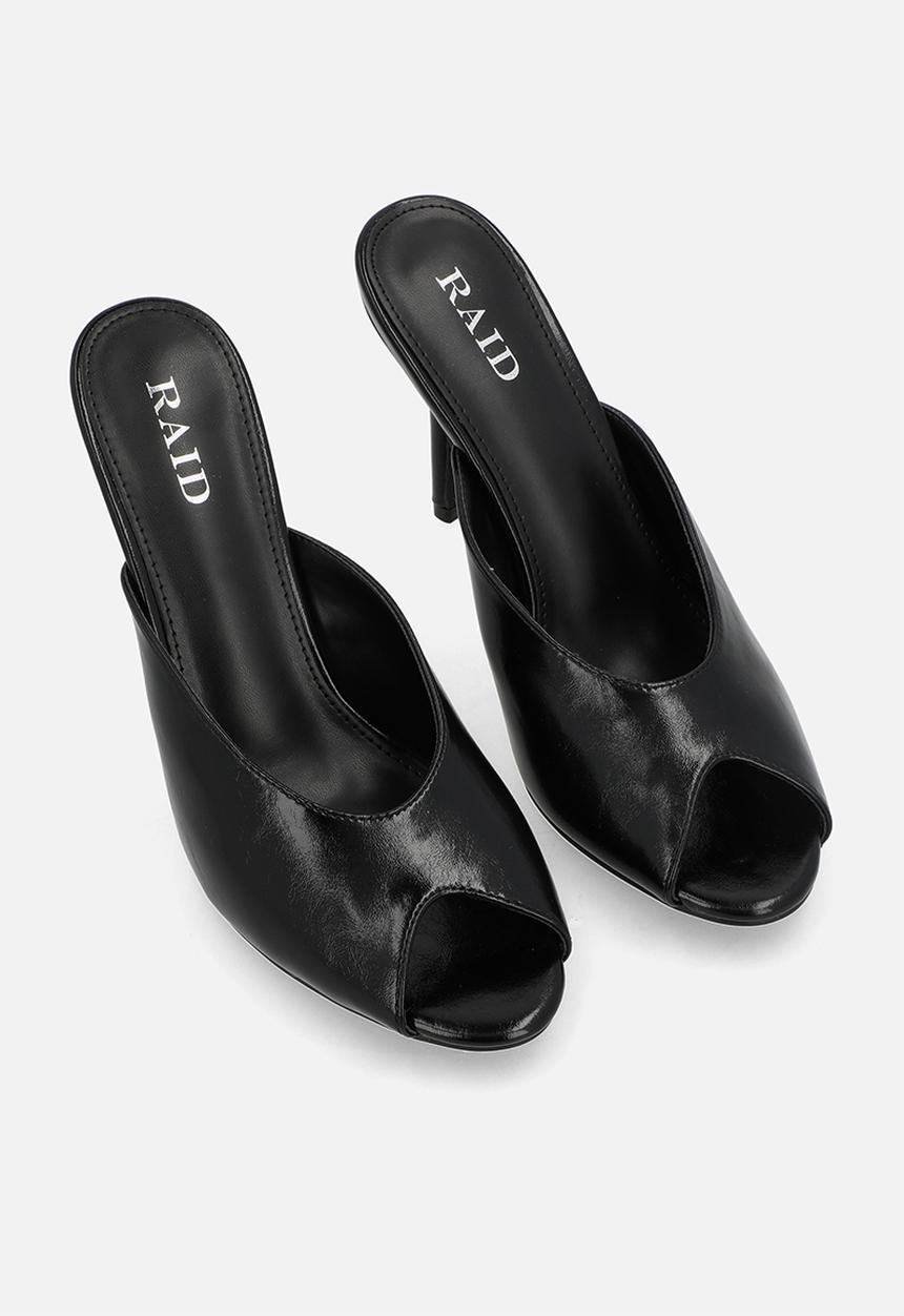 Raid London - Elana stiletto heel mule - black