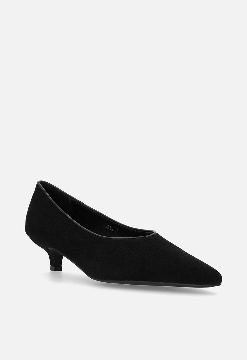 Raid London - Calla court heel - black suede