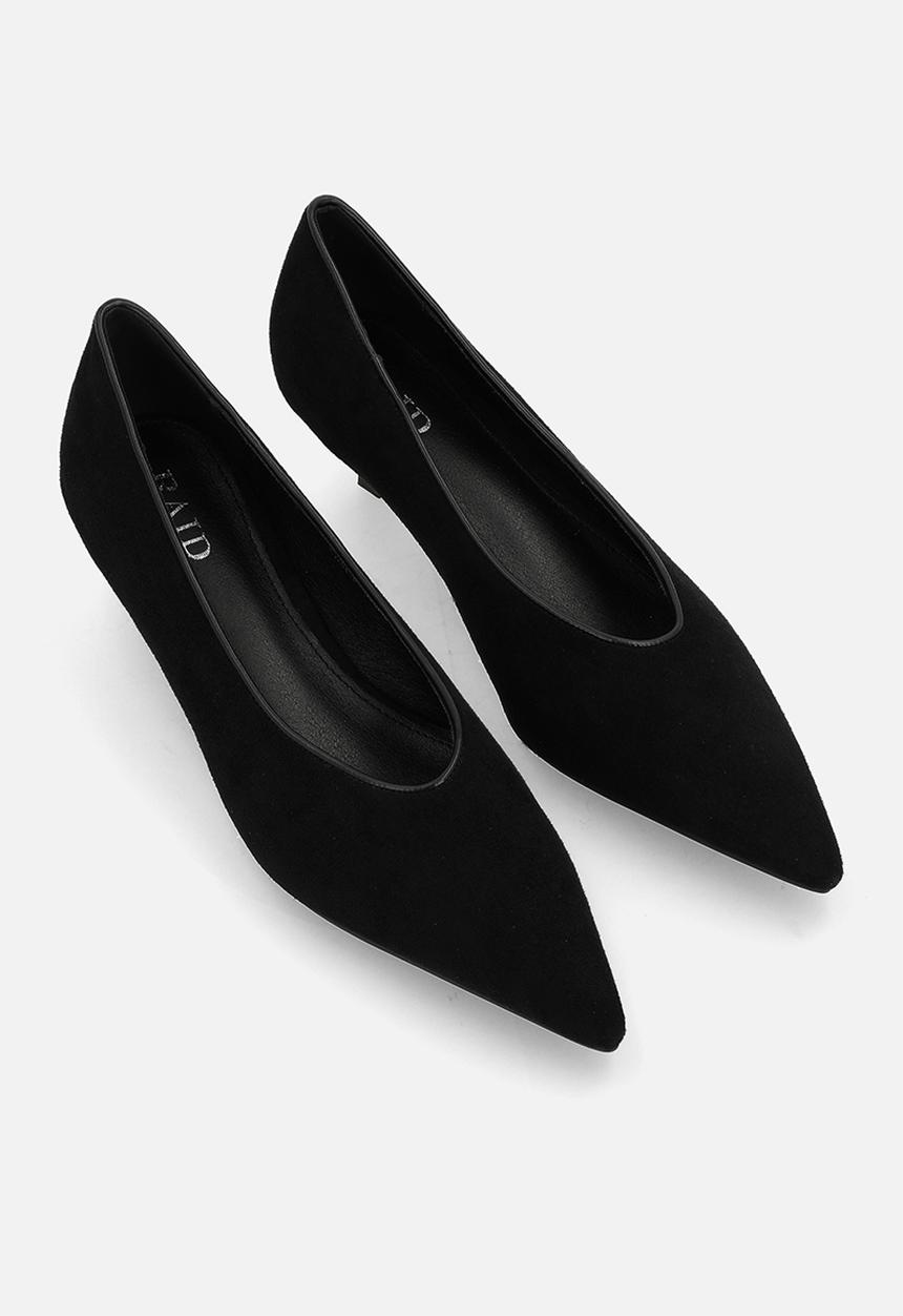 Raid London - Calla court heel - black suede