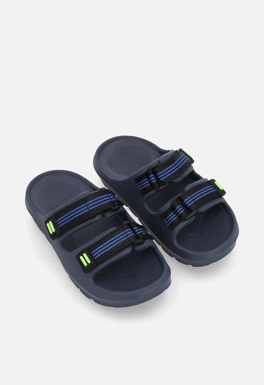 Pop Candy - Hook-and-loop strap slides - navy