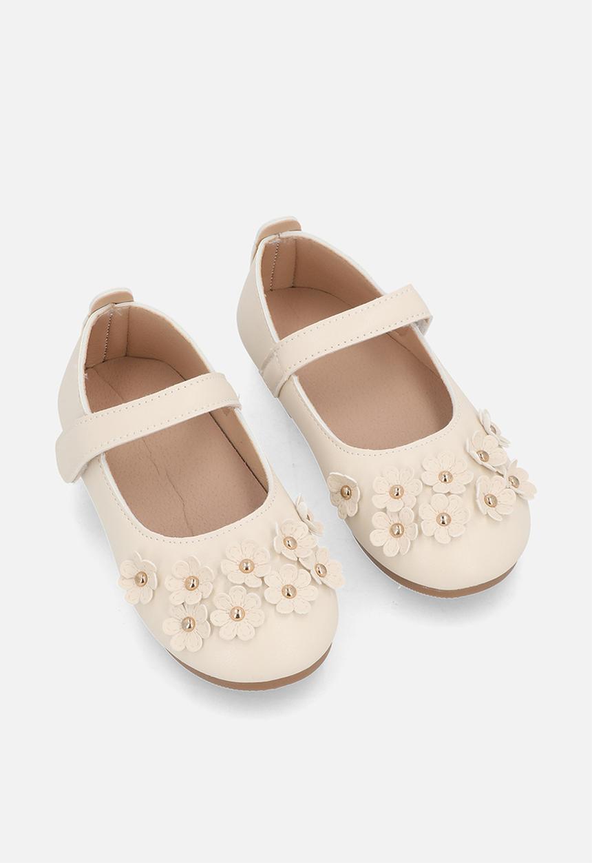 Pop Candy - Floral applique pumps - floral white