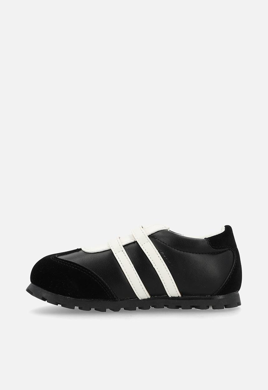 Pop Candy - Double strap sporty pumps - black/white