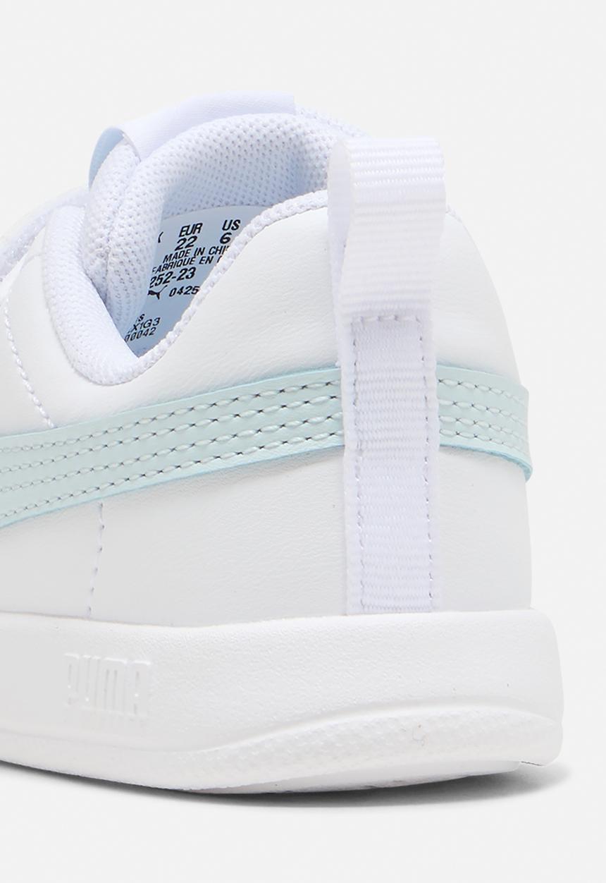 PUMA - Courtflex V3 V Inf - Puma White-Aqua Glow