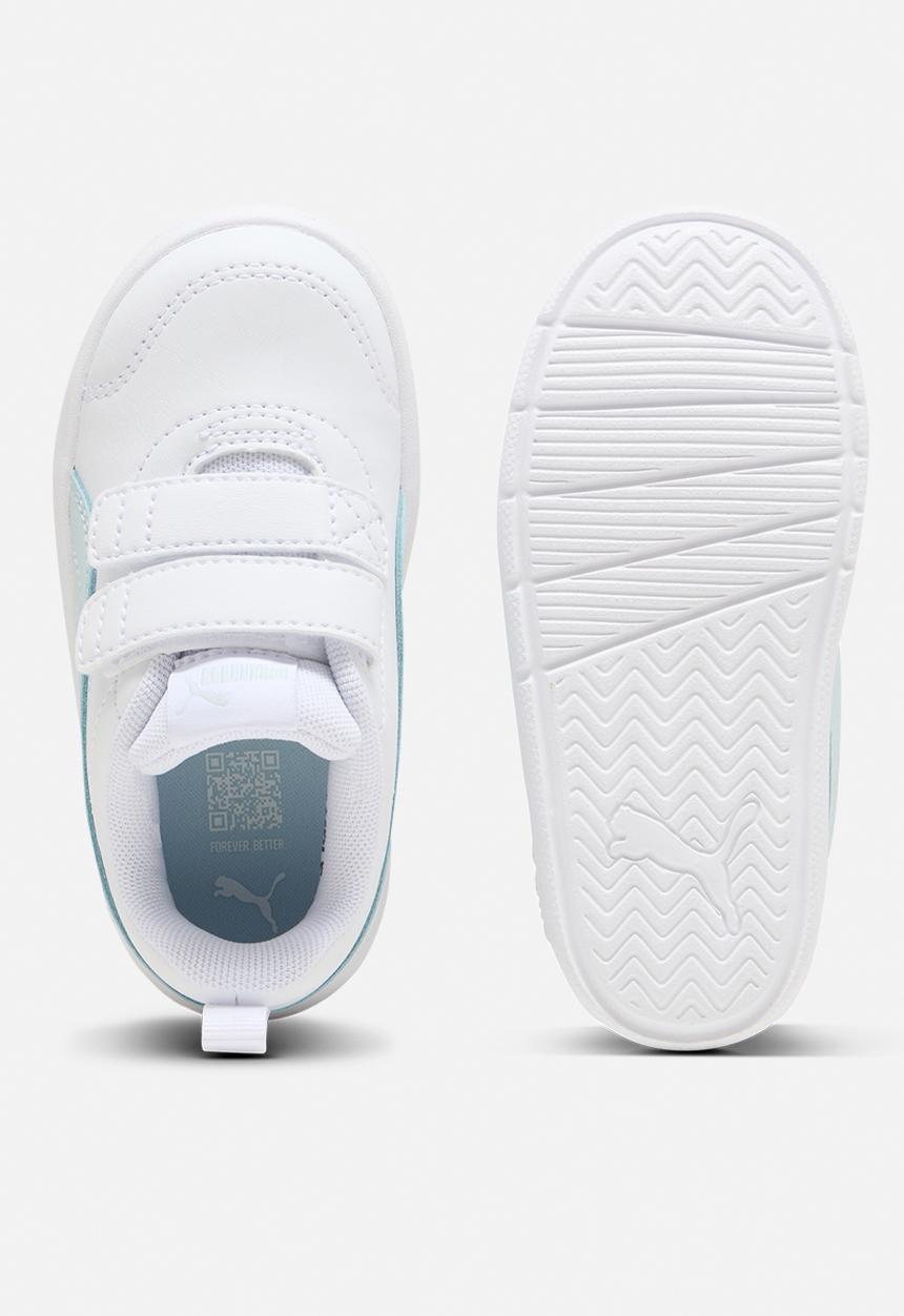 PUMA - Courtflex V3 V Inf - Puma White-Aqua Glow
