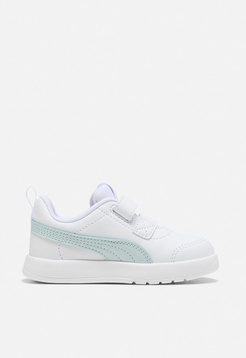 PUMA - Courtflex V3 V Inf - Puma White-Aqua Glow