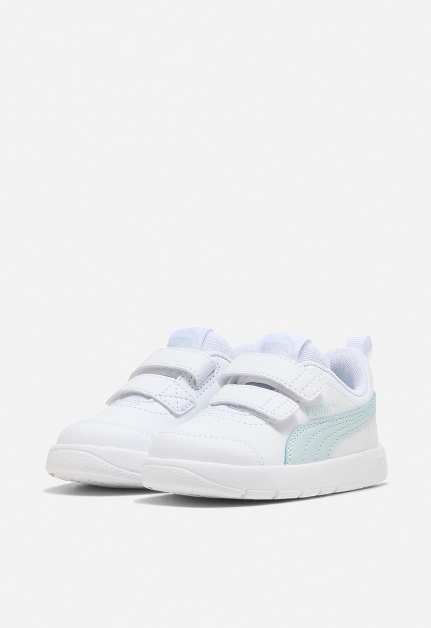 PUMA - Courtflex V3 V Inf - Puma White-Aqua Glow