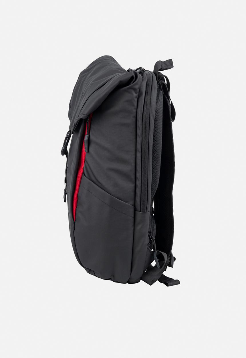 Cellini - Sidekick water resistant fold over backpack - black