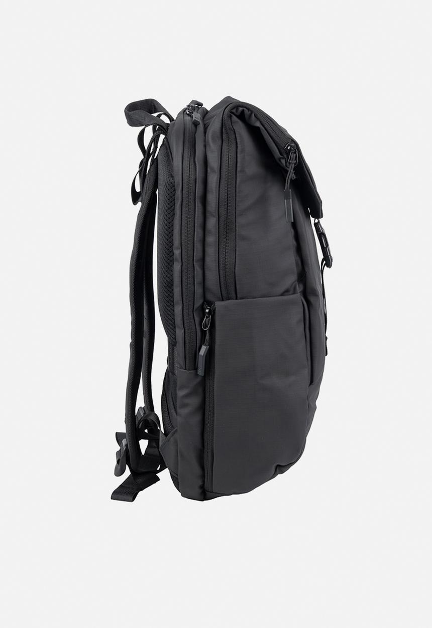 Cellini - Sidekick water resistant fold over backpack - black
