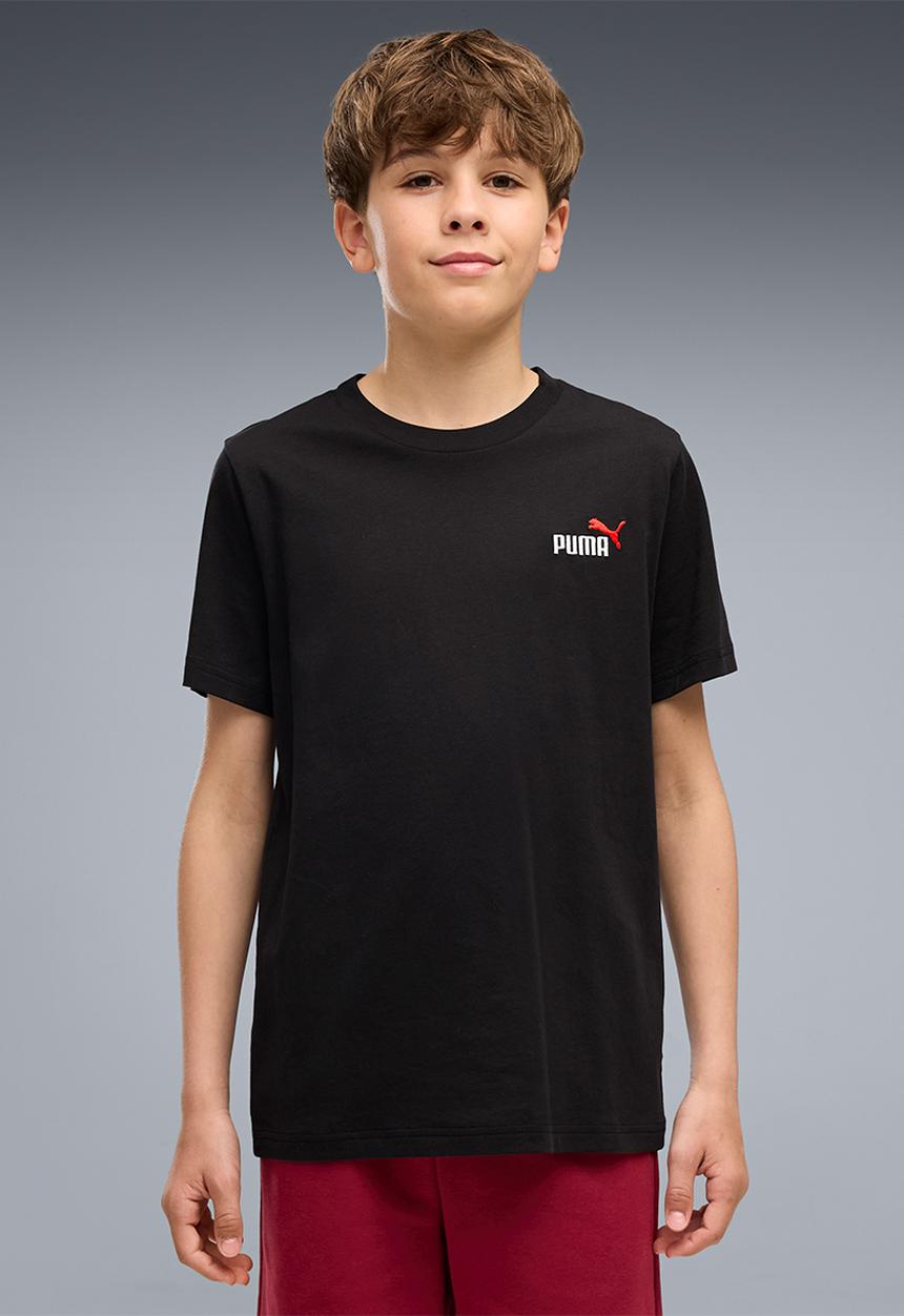 PUMA - Ess 2 Color Small No. 1 Logo Tee B - Puma Black-For All Time Red