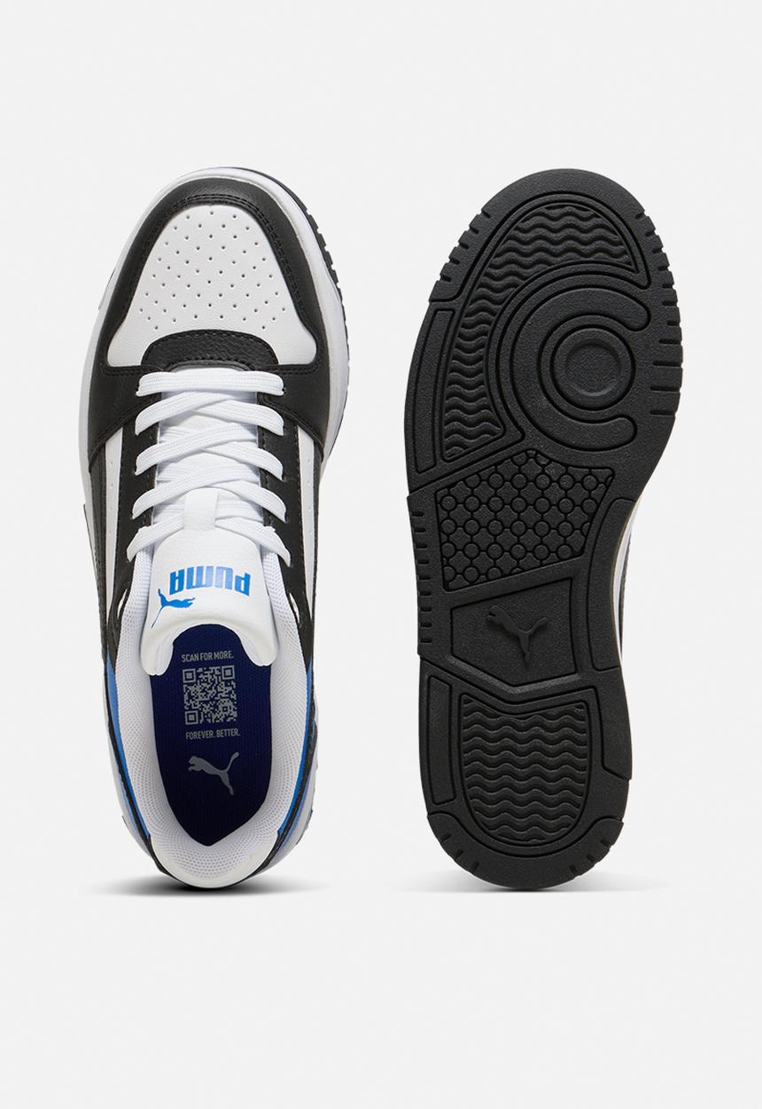 PUMA - Rebound Slam Lo Jr - Puma White-Puma Black-Puma Team Royal