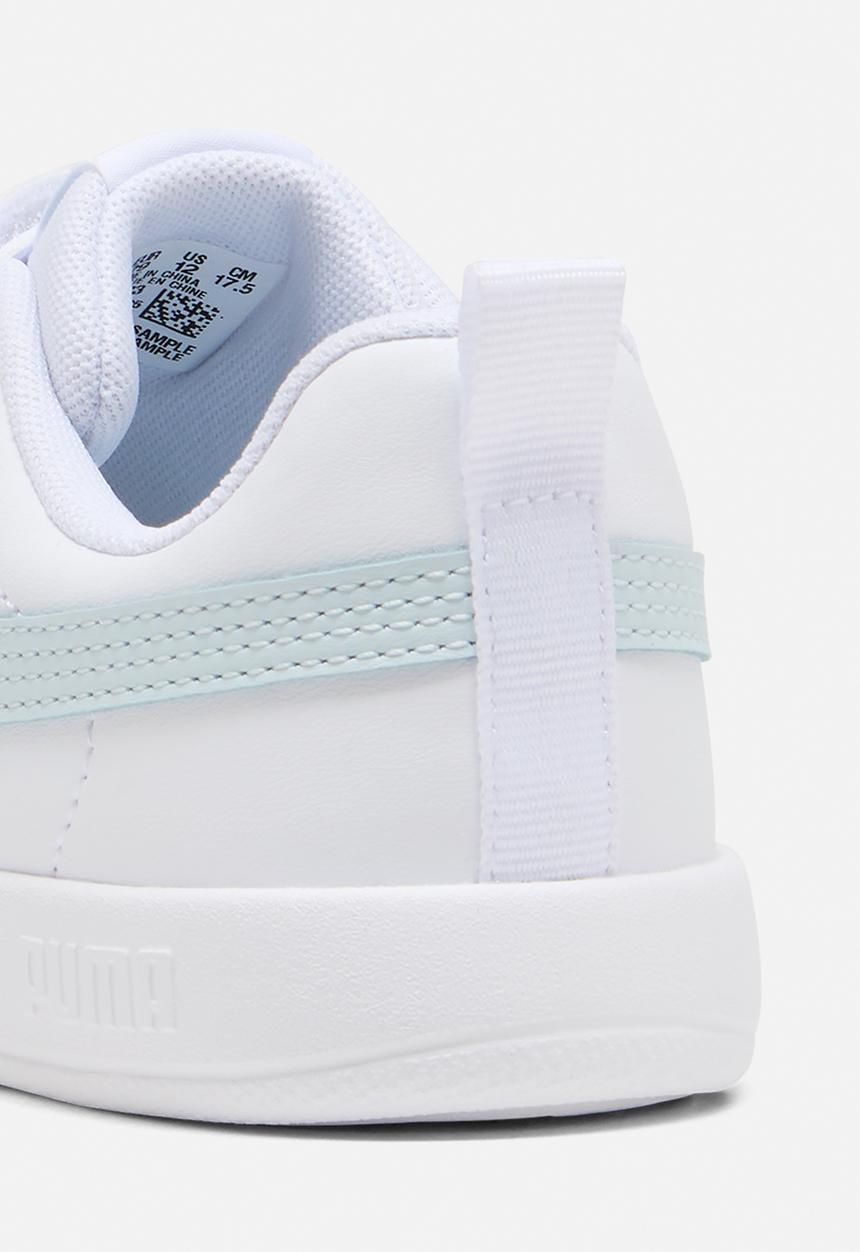 PUMA - Courtflex V3 V Ps - Puma White-Aqua Glow