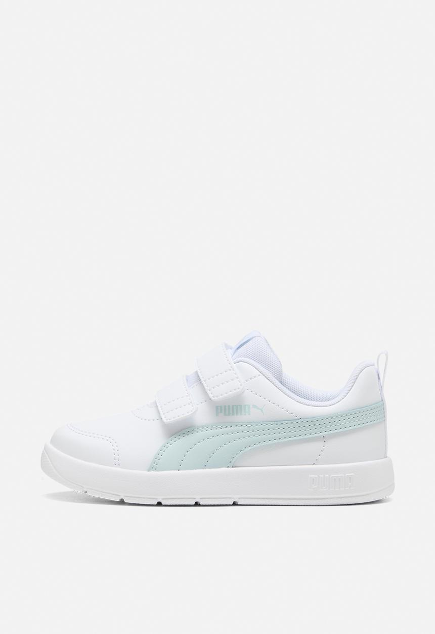 PUMA - Courtflex V3 V Ps - Puma White-Aqua Glow