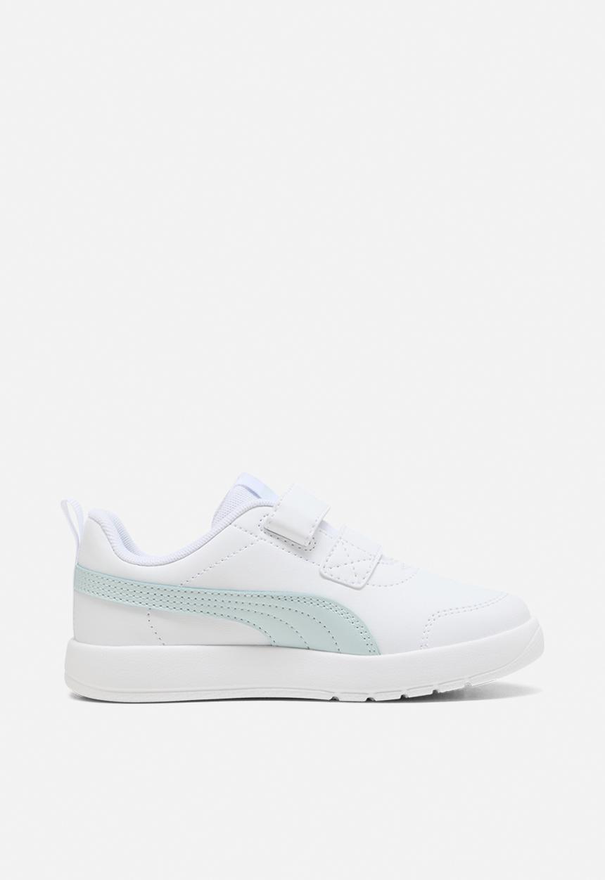 PUMA - Courtflex V3 V Ps - Puma White-Aqua Glow